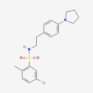 5-chloro-2-methyl-N-(4-(pyrrolidin-1-yl)phenethyl)benzenesulfonamide