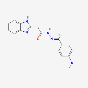 (E)-2-(1H-benzo[d]imidazol-2-yl)-N'-(4-(dimethylamino)benzylidene)acetohydrazide