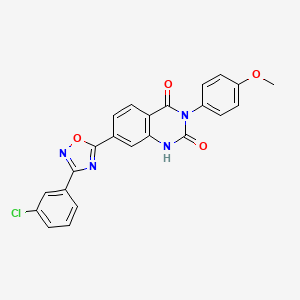 7-[3-(3-chlorophenyl)-1,2,4-oxadiazol-5-yl]-3-(4-methoxyphenyl)quinazoline-2,4(1H,3H)-dione
