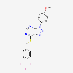 3-(4-methoxyphenyl)-7-((4-(trifluoromethyl)benzyl)thio)-3H-[1,2,3]triazolo[4,5-d]pyrimidine