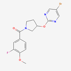 5-Bromo-2-{[1-(3-fluoro-4-methoxybenzoyl)pyrrolidin-3-yl]oxy}pyrimidine