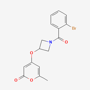 4-((1-(2-bromobenzoyl)azetidin-3-yl)oxy)-6-methyl-2H-pyran-2-one
