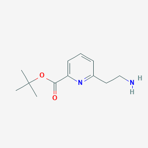 molecular formula C12H18N2O2 B3010235 Tert-butyl 6-(2-aminoethyl)pyridine-2-carboxylate CAS No. 2248321-73-3