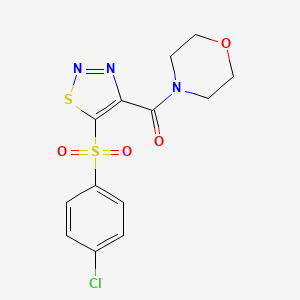 {5-[(4-Chlorophenyl)sulfonyl]-1,2,3-thiadiazol-4-yl}(morpholino)methanone