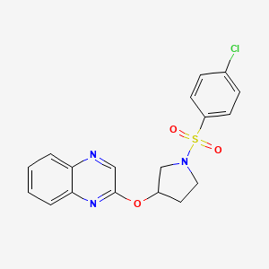 2-{[1-(4-Chlorobenzenesulfonyl)pyrrolidin-3-yl]oxy}quinoxaline