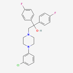 molecular formula C24H23ClF2N2O B3010244 2-[4-(3-Chlorophenyl)piperazin-1-yl]-1,1-bis(4-fluorophenyl)ethanol CAS No. 338771-39-4