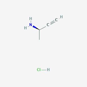 molecular formula C4H8ClN B3010245 (R)-1-Methyl-prop-2-ynylamine hydrochloride CAS No. 54139-78-5; 869349-15-5