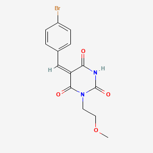 5-[(E)-(4-bromophenyl)methylidene]-1-(2-methoxyethyl)-2,4,6(1H,3H,5H)-pyrimidinetrione