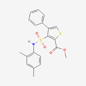 molecular formula C20H19NO4S2 B3010253 Methyl 3-[(2,4-dimethylphenyl)sulfamoyl]-4-phenylthiophene-2-carboxylate CAS No. 895263-58-8