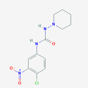 molecular formula C12H15ClN4O3 B3010255 1-(4-Chloro-3-nitrophenyl)-3-piperidin-1-ylurea CAS No. 680212-57-1