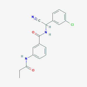 N-[(3-chlorophenyl)(cyano)methyl]-3-propanamidobenzamide
