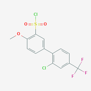 2'-Chloro-4-methoxy-4'-(trifluoromethyl)[1,1'-biphenyl]-3-sulfonoyl chloride