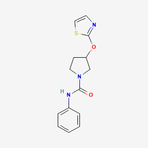 N-phenyl-3-(thiazol-2-yloxy)pyrrolidine-1-carboxamide