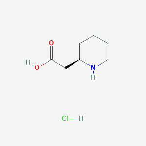 molecular formula C7H14ClNO2 B3010270 (R)-2-(Piperidin-2-yl)acetic acid hydrochloride CAS No. 1537171-79-1
