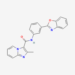 molecular formula C22H16N4O2 B3010276 N-(3-(benzo[d]oxazol-2-yl)phenyl)-2-methylimidazo[1,2-a]pyridine-3-carboxamide CAS No. 1251543-46-0