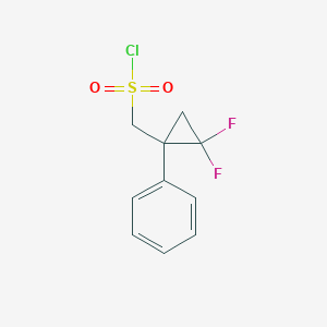 molecular formula C10H9ClF2O2S B3010284 (2,2-Difluoro-1-phenylcyclopropyl)methanesulfonyl chloride CAS No. 2248390-03-4