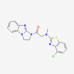 2-((4-chlorobenzo[d]thiazol-2-yl)(methyl)amino)-1-(2,3-dihydro-1H-benzo[d]imidazo[1,2-a]imidazol-1-yl)ethanone