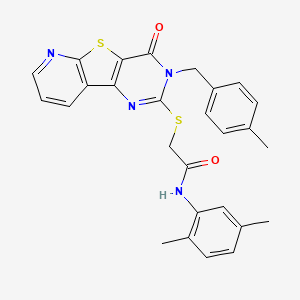 N-(2,5-dimethylphenyl)-2-((3-(4-methylbenzyl)-4-oxo-3,4-dihydropyrido[3',2':4,5]thieno[3,2-d]pyrimidin-2-yl)thio)acetamide