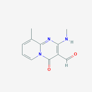 9-methyl-2-(methylamino)-4-oxo-4H-pyrido[1,2-a]pyrimidine-3-carbaldehyde