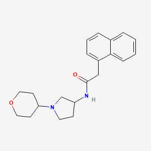 molecular formula C21H26N2O2 B3010301 2-Naphthalen-1-yl-N-[1-(oxan-4-yl)pyrrolidin-3-yl]acetamide CAS No. 2415466-64-5