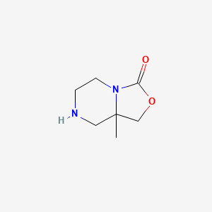 molecular formula C7H12N2O2 B3010311 8A-methylhexahydro-3H-oxazolo[3,4-a]pyrazin-3-one CAS No. 2168066-53-1