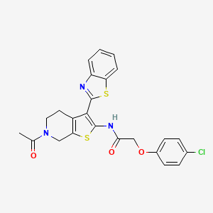 N-(6-acetyl-3-(benzo[d]thiazol-2-yl)-4,5,6,7-tetrahydrothieno[2,3-c]pyridin-2-yl)-2-(4-chlorophenoxy)acetamide