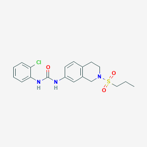 molecular formula C19H22ClN3O3S B3010315 1-(2-氯苯基)-3-(2-(丙磺酰基)-1,2,3,4-四氢异喹啉-7-基)脲 CAS No. 1210898-36-4