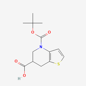 4-[(2-Methylpropan-2-yl)oxycarbonyl]-6,7-dihydro-5H-thieno[3,2-b]pyridine-6-carboxylic acid