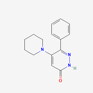 molecular formula C15H17N3O B3010325 6-苯基-5-哌啶基-3(2H)-吡啶并嘧啶酮 CAS No. 220967-35-1