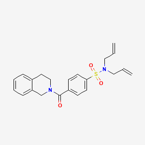 molecular formula C22H24N2O3S B3010327 N,N-diallyl-4-(1,2,3,4-tetrahydroisoquinoline-2-carbonyl)benzenesulfonamide CAS No. 476626-62-7