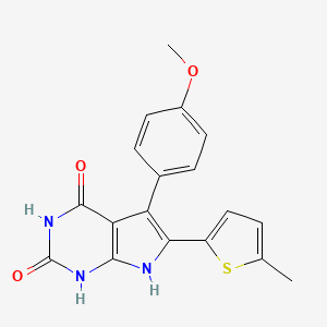 5-(4-methoxyphenyl)-6-(5-methyl-2-thienyl)-1H-pyrrolo[2,3-d]pyrimidine-2,4(3H,7H)-dione