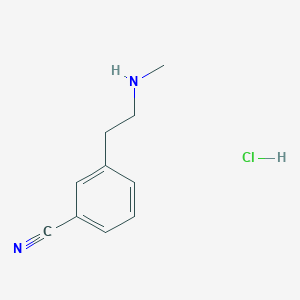 molecular formula C10H13ClN2 B3010334 3-[2-(Methylamino)ethyl]benzonitrile hydrochloride CAS No. 2059975-79-8
