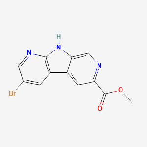 molecular formula C12H8BrN3O2 B3010340 Methyl 3-bromo-9H-pyrrolo[2,3-b:5,4-c']dipyridine-6-carboxylate CAS No. 1200130-50-2