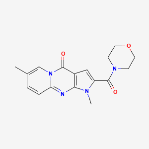 molecular formula C17H18N4O3 B3010345 1,7-二甲基-2-(吗啉-4-羰基)吡啶并[1,2-a]吡咯并[2,3-d]嘧啶-4(1H)-酮 CAS No. 946202-91-1