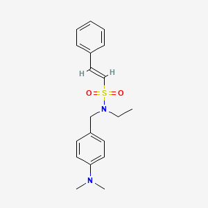 molecular formula C19H24N2O2S B3010346 (E)-N-[[4-(dimethylamino)phenyl]methyl]-N-ethyl-2-phenylethenesulfonamide CAS No. 1198063-70-5