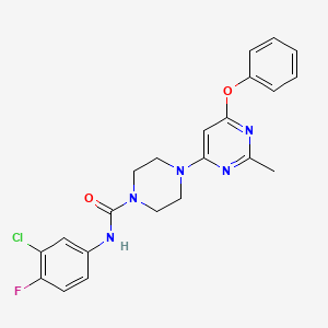 N-(3-chloro-4-fluorophenyl)-4-(2-methyl-6-phenoxypyrimidin-4-yl)piperazine-1-carboxamide