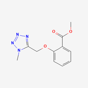 molecular formula C11H12N4O3 B3010351 methyl 2-[(1-methyl-1H-1,2,3,4-tetrazol-5-yl)methoxy]benzoate CAS No. 1708429-07-5