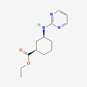 Ethyl (1R,3S)-3-(pyrimidin-2-ylamino)cyclohexane-1-carboxylate