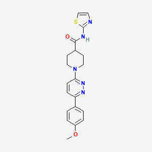 molecular formula C20H21N5O2S B3010360 1-(6-(4-甲氧基苯基)哒嗪-3-基)-N-(噻唑-2-基)哌啶-4-甲酰胺 CAS No. 1203068-49-8