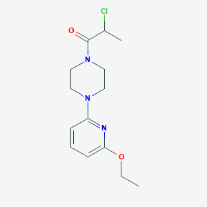 molecular formula C14H20ClN3O2 B3010361 2-Chloro-1-[4-(6-ethoxypyridin-2-yl)piperazin-1-yl]propan-1-one CAS No. 2411253-46-6