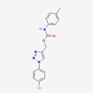 molecular formula C17H15ClN4O2 B3010362 [1-(4-chlorophenyl)-1H-1,2,3-triazol-4-yl]methyl N-(4-methylphenyl)carbamate CAS No. 338419-21-9