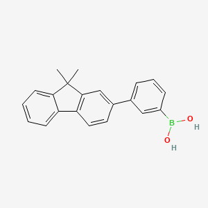 molecular formula C21H19BO2 B3010366 (3-(9,9-Dimethyl-9H-fluoren-2-yl)phenyl)boronic acid CAS No. 1092840-71-5