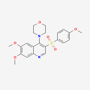 6,7-Dimethoxy-3-(4-methoxybenzenesulfonyl)-4-(morpholin-4-yl)quinoline