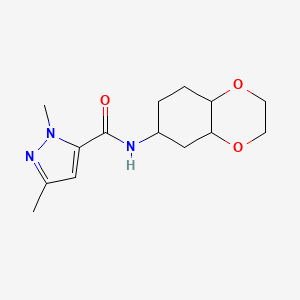 1,3-dimethyl-N-(octahydrobenzo[b][1,4]dioxin-6-yl)-1H-pyrazole-5-carboxamide