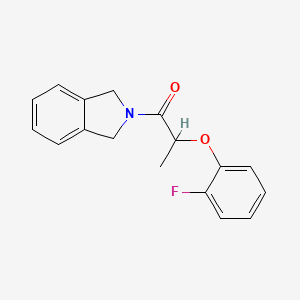 molecular formula C17H16FNO2 B3010373 1-(1,3-Dihydroisoindol-2-yl)-2-(2-fluorophenoxy)propan-1-one CAS No. 2326308-47-6