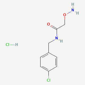 molecular formula C9H12Cl2N2O2 B3010380 2-(氨基氧基)-N-(4-氯苄基)乙酰胺盐酸盐 CAS No. 324009-20-3