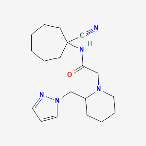 N-(1-cyanocycloheptyl)-2-{2-[(1H-pyrazol-1-yl)methyl]piperidin-1-yl}acetamide