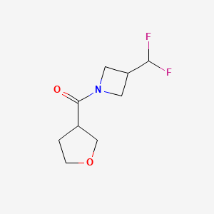 molecular formula C9H13F2NO2 B3010384 (3-(Difluoromethyl)azetidin-1-yl)(tetrahydrofuran-3-yl)methanone CAS No. 2309553-70-4