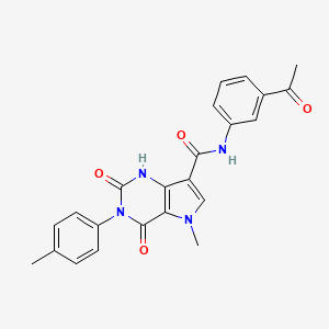 N-(3-acetylphenyl)-5-methyl-2,4-dioxo-3-(p-tolyl)-2,3,4,5-tetrahydro-1H-pyrrolo[3,2-d]pyrimidine-7-carboxamide