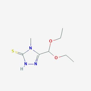 molecular formula C8H15N3O2S B3010394 5-(diethoxymethyl)-4-methyl-4H-1,2,4-triazole-3-thiol CAS No. 177028-37-4